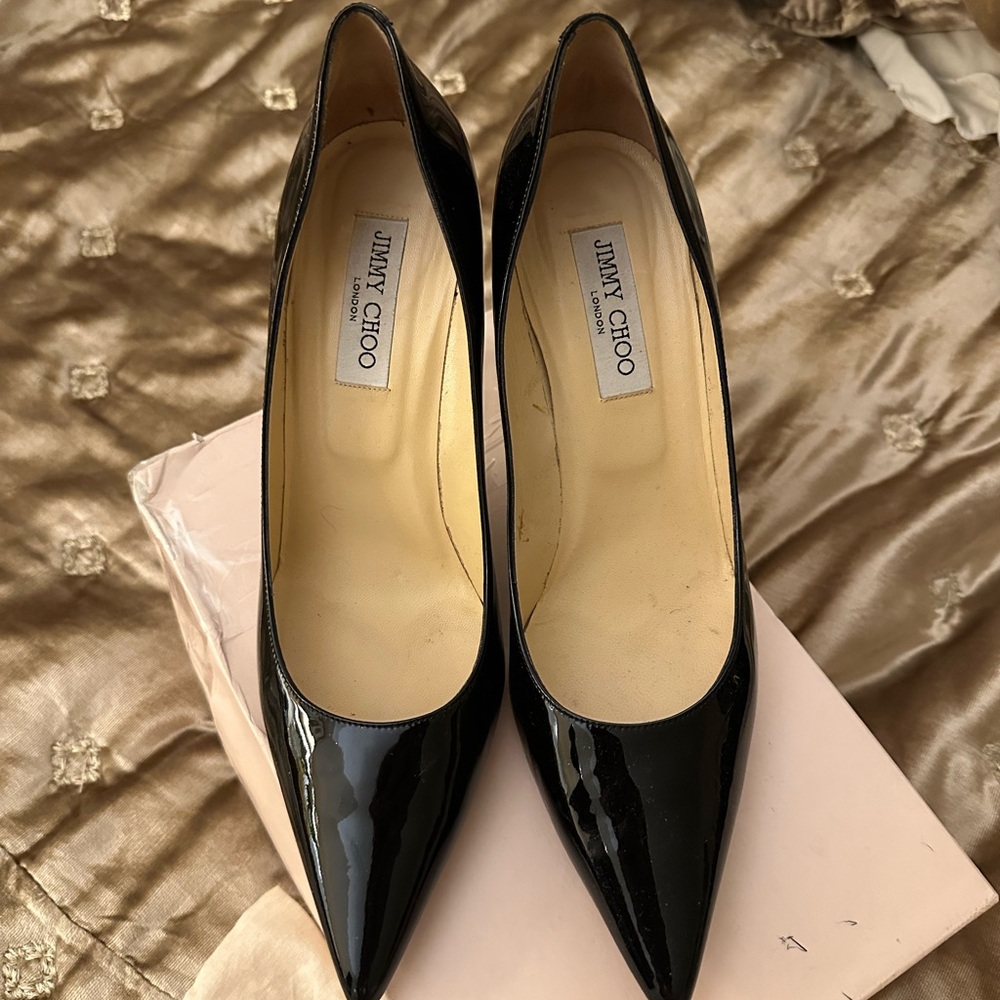 Jimmy Choo Black Patent Leather Pumps